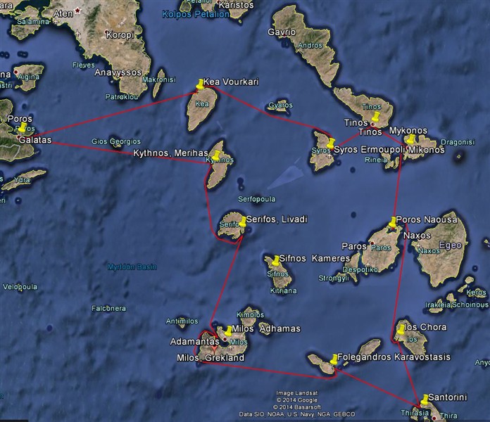 Sail in Greece 14 days in the Cyclades